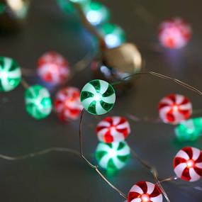 img 1 attached to 🎄 MIYA LIFE Christmas Sweet Candy LED String Lights: 10ft 40LEDs with Remote - Perfect for Decorating Bedroom, Wedding Parties, and Indoor Christmas Tree - Festive Gift for Thanksgiving and Holiday Season