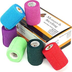 img 2 attached to 🐾 Premium Elasti-Wrap 3 Inch Cohesive Bandage Vet Wrap 6 Rolls - Breathable, Self-Adherent, Self Adhesive - Assorted Colors