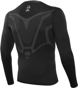 img 3 attached to 👕 AMZSPORT Men’s Long Sleeve Compression Shirt: Stay Cool and Dry during Sports with this Workout T-Shirt