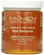 🧔 moom m4men hair remover refill jar for men: 12 oz - convenient hair removal solution logo
