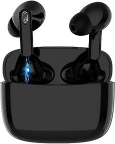 img 4 attached to 🎧 Wireless Earbuds Bluetooth 5.0 with Noise-Canceling, Charging Box, Built-in Microphone – 35 Hours Playtime – Compatible for Samsung, Android, Huawei – Earphones