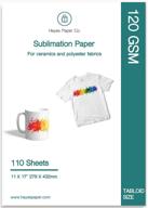 🎨 hayes paper co. sublimation paper for heat pressing t-shirts and ceramic mugs - high-quality, large format, 11x17 in. size, 110 sheets, 125 gsm. logo