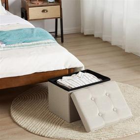 img 2 attached to IBUYKE Storage Footrest Space Saving WD BD008