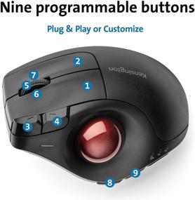 img 3 attached to 🖱️ Enhance Efficiency with Kensington Pro Fit Ergo Vertical Wireless Trackball (K75326WW)