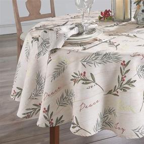 img 1 attached to 🎄 Набор из 4 салфеток из ткани с праздничным узором "Tree Trimmings" от Elrene Home Fashions, размером 17х17 дюймов, многоцветные