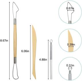 img 2 attached to 🎨 Набор инструментов для лепки из глины AIFUDA: 22 предмета для скульптуры, резьбы, выемки, формования, обрезки и нарезки.