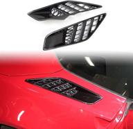 🚘 justautotrim carbon fiber rear side body vent trims for 2014-2018 chevrolet corvette c7 - stylish accessories logo