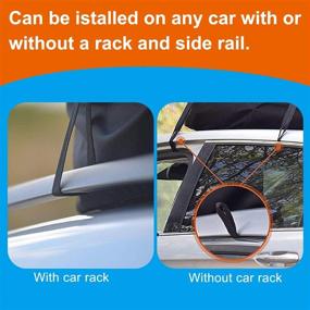 img 2 attached to 🚗 Fivklemnz Car Roof Bag Cargo Carrier - 15 Cubic Feet Waterproof Rooftop Cargo Carrier with Anti-Slip Mat, 8 Reinforced Straps, and 4 Door Hooks - Suitable for All Vehicles with or Without a Rack