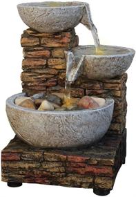 img 2 attached to LED Brick Fountain with 💦 Cascading Bowl in Newport Coast style