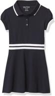 nautica high low x large girls' school uniform tops, tees & blouses logo