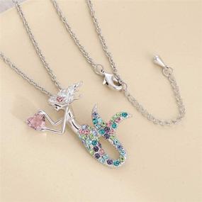 img 2 attached to 🧜 Girls Mermaid Birthday Gift Pendant Necklace for Kids