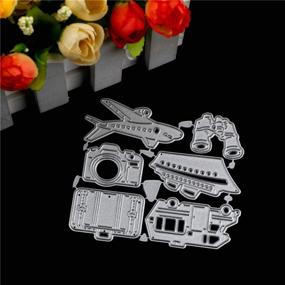 img 1 attached to 🚗 Versatile 6 Set Classic Cars Wheel Automotive Bicycle Book Travel Equipment Cutting Dies Stencils Frame Die Cuts Metal Template Mould DIY Scrapbook Card Making Tool – Perfect for Photo Album Scrapbooking and Paper Card Crafts