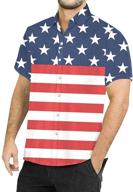 memorial shirt american button beach men's clothing logo