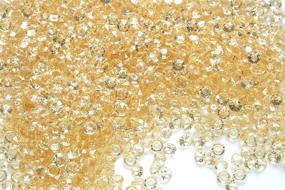 img 4 attached to 💎 Sparkling 8.0mm Champagne Wedding Diamond Confetti: 2 Ct, 1000 Pcs for Stunning Table Scatters and DIY Décor