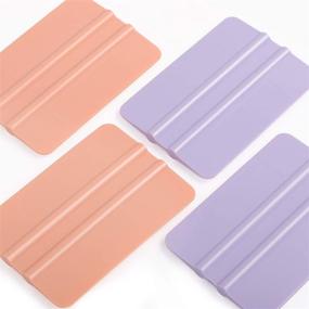 img 2 attached to Coral and Purple Craft Vinyl Squeegee Pack: Perfect for Vinyl Decal and Sticker Application (4 PCS/Pack)