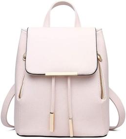 img 4 attached to Casual Fashion Leather Backpack Shoulder Women's Handbags & Wallets for Fashion Backpacks