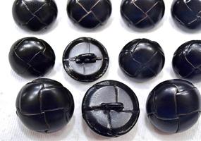 img 2 attached to Premium 11 Piece Blazer Button Set - Genuine Leather by LeatherBlazerButtons.com