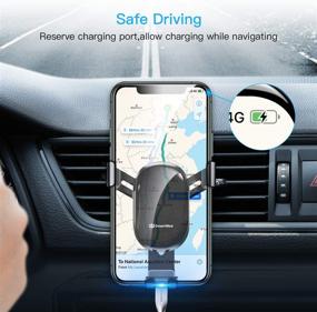img 1 attached to 🚗 DesertWest Car Mount: Universal Clamping Gravity Cell Phone Holder for Car Air Vent – Securely Holds iPhone XR XS 11 Pro Max, Samsung Note 10+ S20 S10+ S9 S8, Google – Easy Installation!