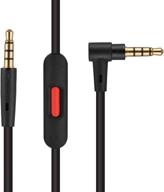 🎧 lasmex 3.5mm to 3.5mm headphone audio cable with mic and remote control—compatible with beats sony cowin mpow, iphone ipad ipod—5ft male to male stereo aux logo