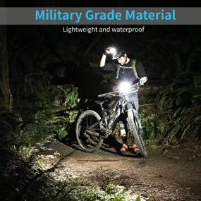 img 2 attached to 🚴 Highly Efficient Bike Light Set: 8+ Hours Runtime, 4000 Lumens Super Brightness, Waterproof, Rechargeable - Ideal for Road, Mountain, Commuter Bicycles