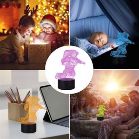 img 1 attached to 🌟 Metplus Spaceman Night Light Astronaut Lamp - 3D Illusion LED Lamps for Kids Room Decor, Bedside Lights - Boys Girls Christmas Birthday Gift - Nightlight with Timing, 16 Colors, Dimmable - Remote & Touch Control