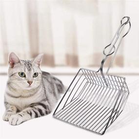 img 1 attached to 🐱 Durable Metal Pet Kitty Kitten Sifter - UNK Cat Litter Scoop with Long Handle for Heavy-Duty Cleaning of Litter Box, Perfect for Dogs and Cats