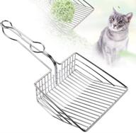 🐱 durable metal pet kitty kitten sifter - unk cat litter scoop with long handle for heavy-duty cleaning of litter box, perfect for dogs and cats logo