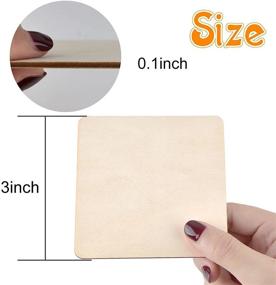img 1 attached to 🪵 100Pcs Unfinished Square 3x3 Inch Wood Pieces for Crafts - Blank Wooden Cutouts, Natural Slices for Coasters, Ornaments, and Home Decoration
