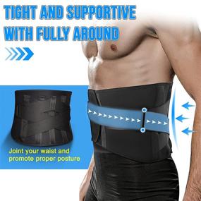 img 1 attached to JJGELOS Back Brace Support Belt: Effective Relief for Back Pain, Herniated Disc, Sciatica, Scoliosis - Plus Size Lumbar Support Belt for Men and Women