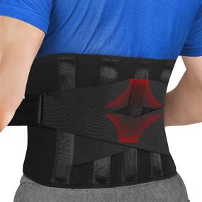 img 4 attached to JJGELOS Back Brace Support Belt: Effective Relief for Back Pain, Herniated Disc, Sciatica, Scoliosis - Plus Size Lumbar Support Belt for Men and Women