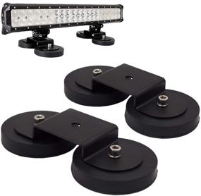 img 4 attached to Magnetic Mount Bracket for WF 2 Pack Light Bar: Secure Off-Road Driving & Emergency Lighting
