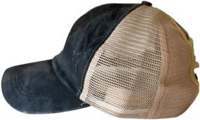 img 1 attached to Ponytail Washed Distressed Womens Baseball Outdoor Recreation for Hiking & Outdoor Recreation Clothing