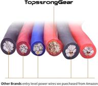 topstronggear 8 gauge red 25ft power/ground wire true 8 awg power wire-true spec and soft touch cable (red) logo