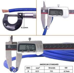 img 1 attached to ТОПСТРОНГГЕАР 8-ми калиберный красный провод питания/заземления длиной 25 футов настоящий провод питания 8 AWG - настоящий специальный и мягкий кабель с дополнительной изоляцией (красный)