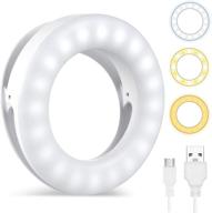 📸 whellen rechargeable led selfie ring light for phone laptop tablets camera photography video (white) - enhance your selfies, videos, and photos with perfect lighting logo