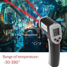 img 2 attached to GoolRC Digital Industrial Thermometer Non-Contact Temperature Gun with Backlight -50-380°C (Excludes Human Use) Battery Not Included - Grey