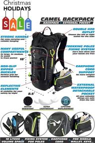 img 2 attached to 🎒 FREEMOVE Hiking Daypack Backpack with Detachable Phone Pocket | 10L Capacity & Multiple Compartments | Durable & Versatile - Perfect Hydration Backpack for Hiking, Running, MTB Cycling | Bladder Excluded