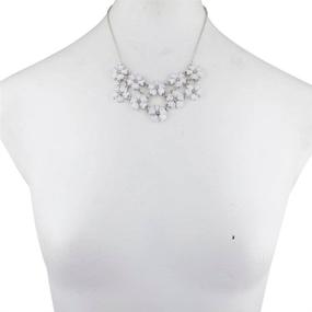 img 1 attached to 📿 Lux Accessories Silvertone Statement Necklace Girls' Jewelry" - Revamped for Enhanced SEO: "Lux Accessories Silver Statement Necklace: Girls' Jewelry at its Finest