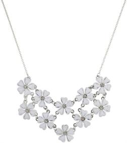 img 2 attached to 📿 Lux Accessories Silvertone Statement Necklace Girls' Jewelry" - Revamped for Enhanced SEO: "Lux Accessories Silver Statement Necklace: Girls' Jewelry at its Finest