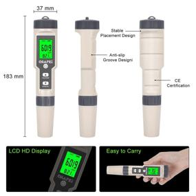 img 1 attached to 🌊 ORAPXI Digital Salinity Tester: Waterproof IP67 Salinity Meter for Saltwater — 0-200ppt Range, ATC, Ideal for Seawater, Aquariums, Marine Monitoring, Fish Pond Testing