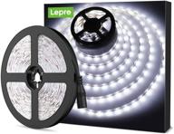 le 12v led strip light: flexible smd 2835, 16.4ft tape light for home, kitchen, party & christmas - non-waterproof, daylight white logo