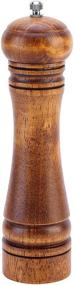 img 4 attached to Premium Oak Wood Spice Pepper Mills - 8 🌰 inches: Salt and Pepper Grinders with Ceramic Grinding Mechanism, Adjustable Coarseness