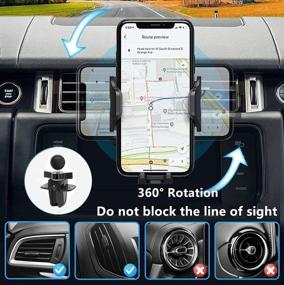 img 2 attached to Universal Car Phone Holder & Mount - Stable 3-in-1 Solution for Dashboard, Windscreen & Air Vent - One Button Release, 360° Rotation - Fits 4 to 7 inch Smartphones