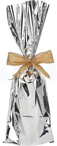 img 3 attached to 🍾 Silver Metallic Mylar Wine Gift Bags for Bottles - Sparkling Look - Perfect for Wine Pull Events - USA Made (Pack of 25)