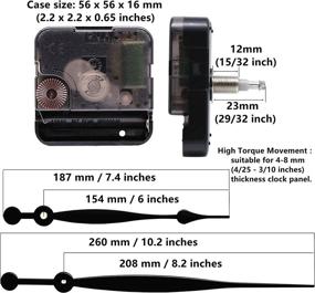 img 3 attached to 🕰️ Quartz DIY Wall Clock Movement Mechanisms with Long Spade Hands - Battery Powered Repair Parts Replacement"