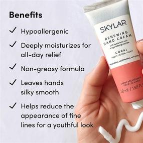 img 3 attached to 🌿 Skylar Meadow Renewing Hand Cream: Age-Defying Hydration with Hyaluronic Acid, Active Peptide, and Natural Oils