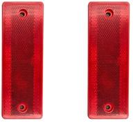 🚓 universal use safety kit: bar stick-on reflectors for cars, trailer, trucks, camper rv, van - red, 2 pcs logo
