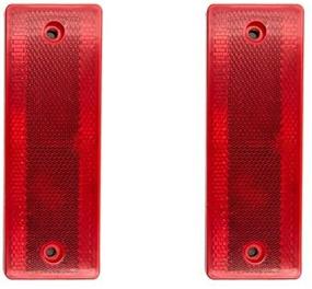img 4 attached to 🚓 Universal Use Safety Kit: BAR Stick-on Reflectors for Cars, Trailer, Trucks, Camper RV, Van - Red, 2 PCS