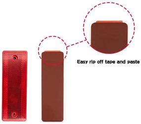 img 3 attached to 🚓 Universal Use Safety Kit: BAR Stick-on Reflectors for Cars, Trailer, Trucks, Camper RV, Van - Red, 2 PCS