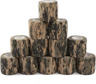 🍃 green camouflage cohesive tape - 12 pack self-adhesive bandage wrap логотип